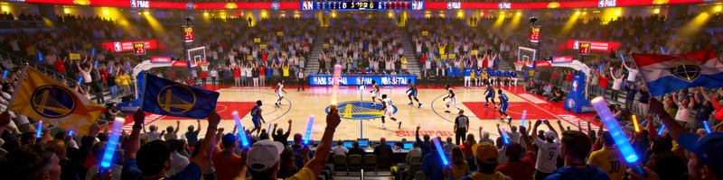 NBA总决赛激烈比赛现场观众爆满