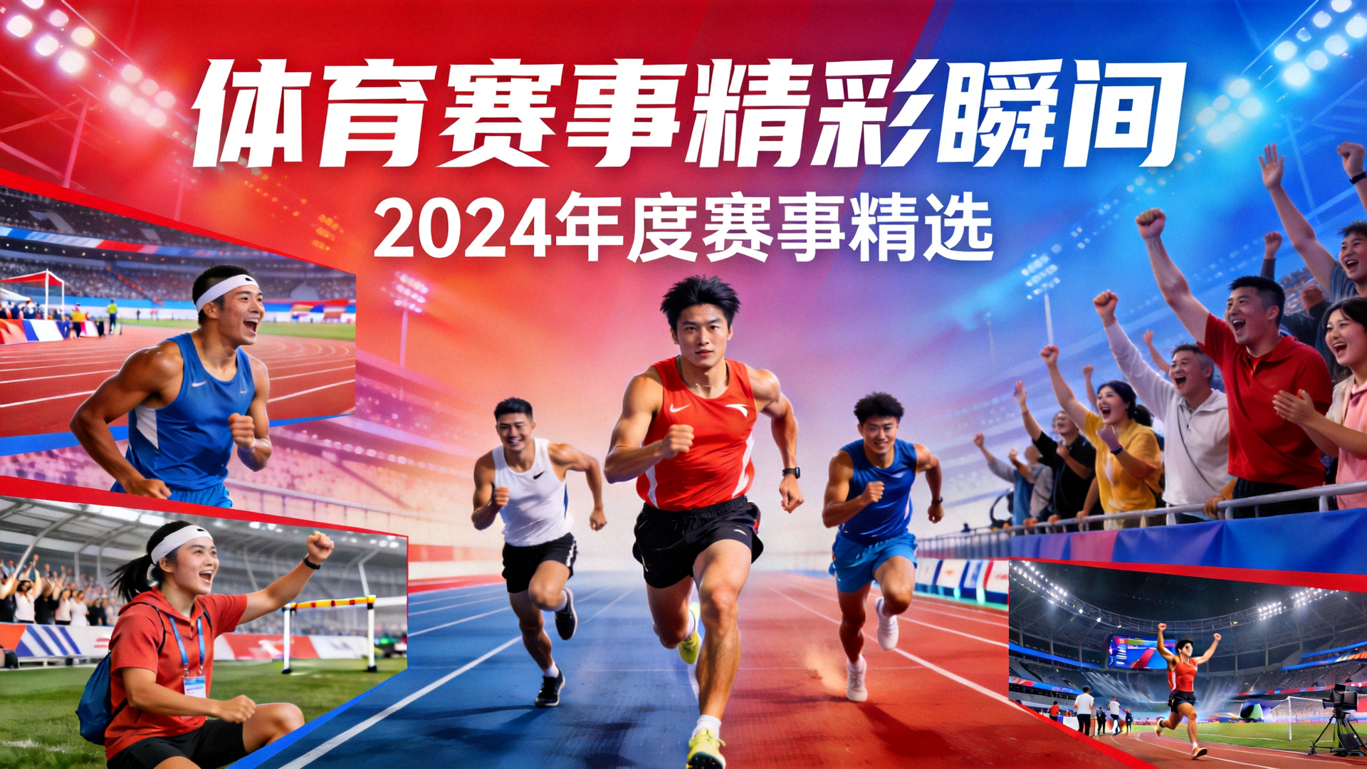 体育赛事精彩瞬间全景横幅背景图